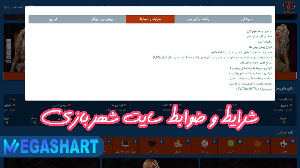 شرایط و ضوابط سایت شهربازی