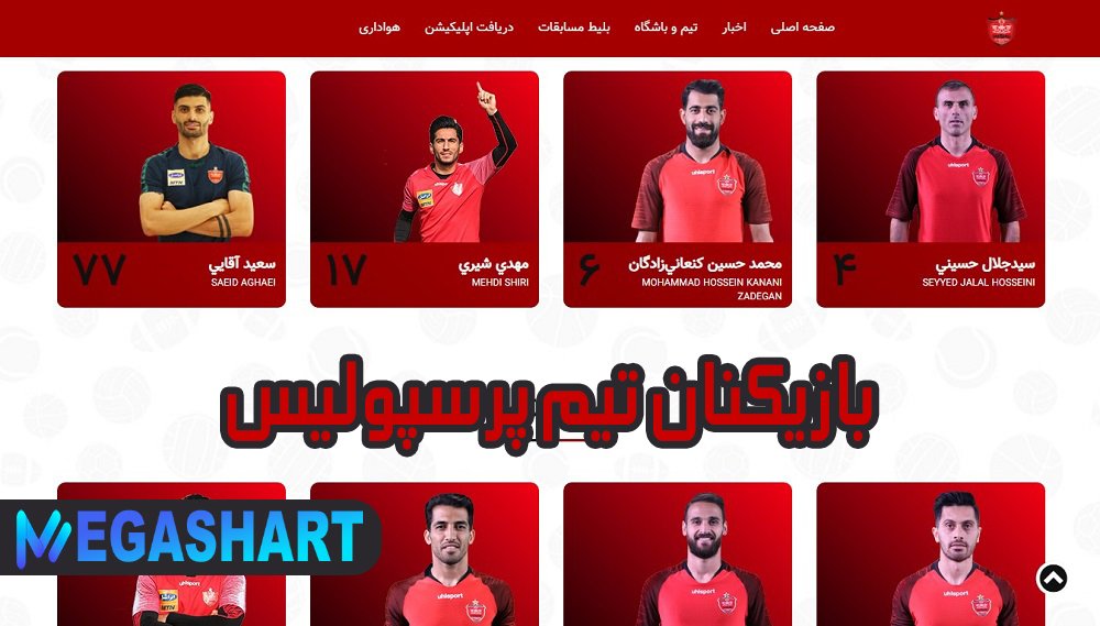 بازیکنان تیم پرسپولیس