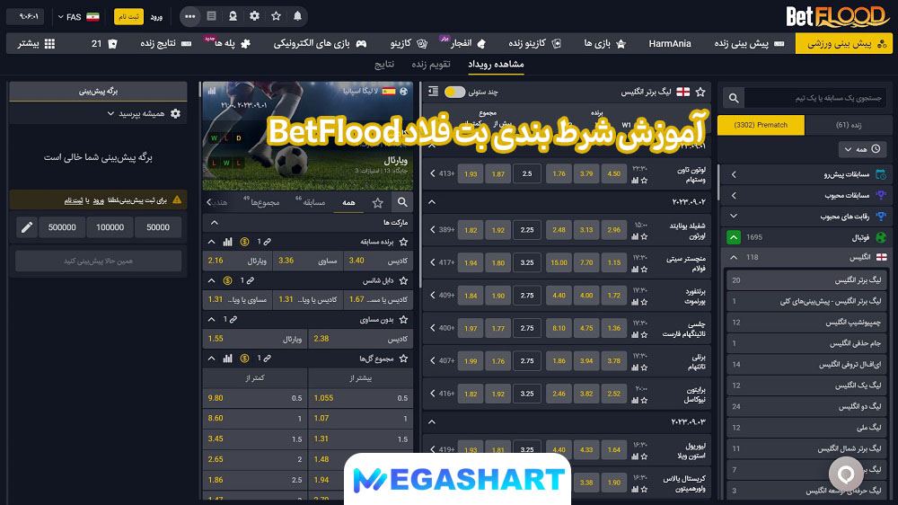 آموزش شرط بندی بت فلاد BetFlood