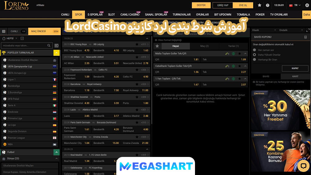 آموزش شرط بندی لرد کازینو LordCasino