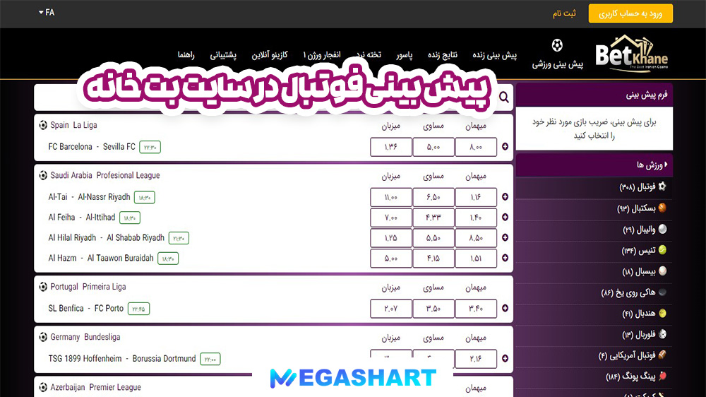 پیش بینی فوتبال در سایت بت خانه