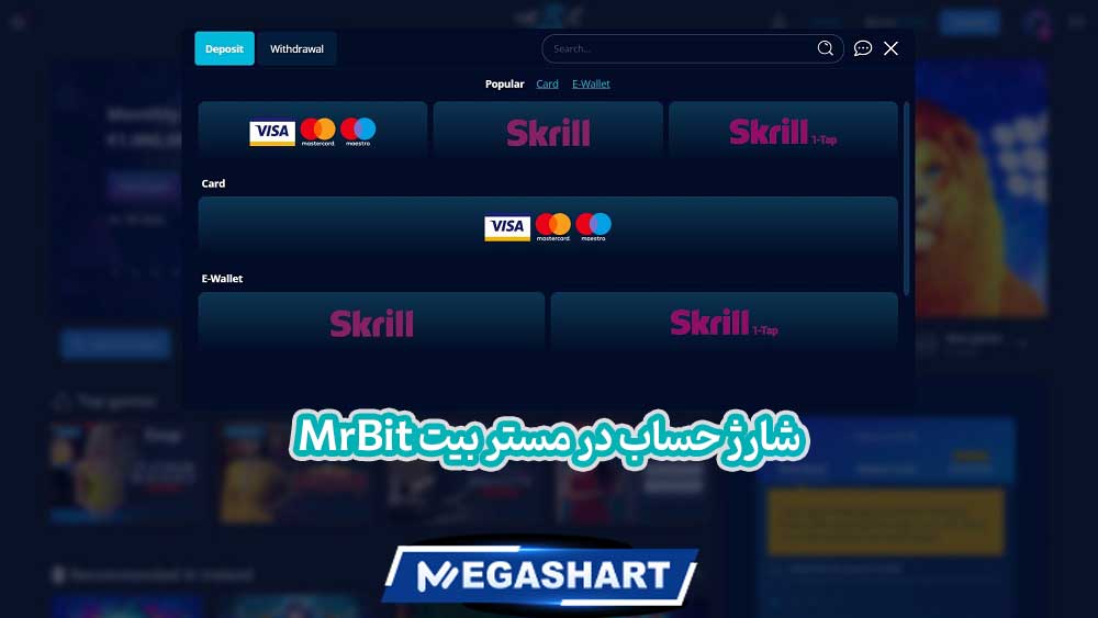 شارژ حساب در مستر بیت MrBit