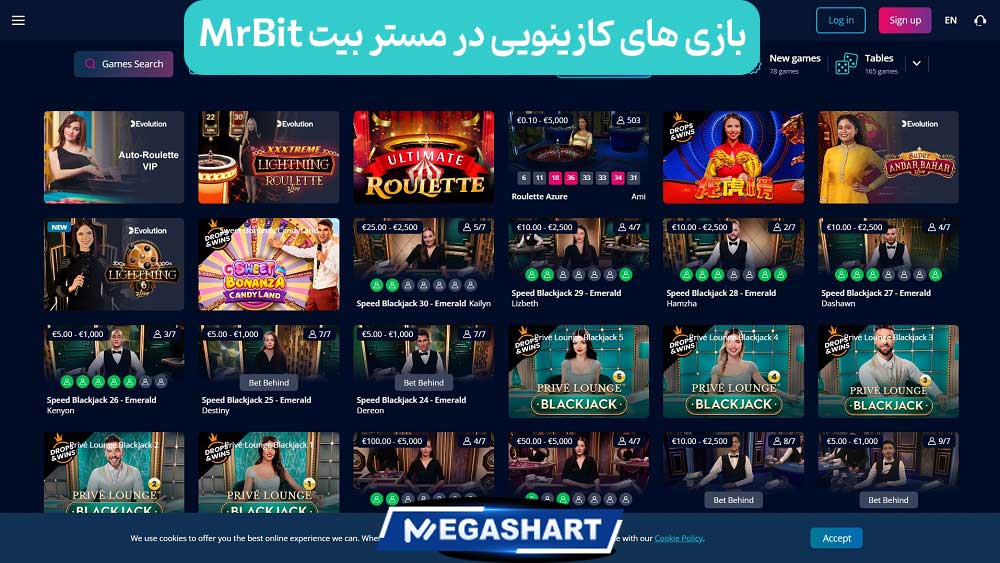 بازی های کازینویی در مستر بیت MrBit