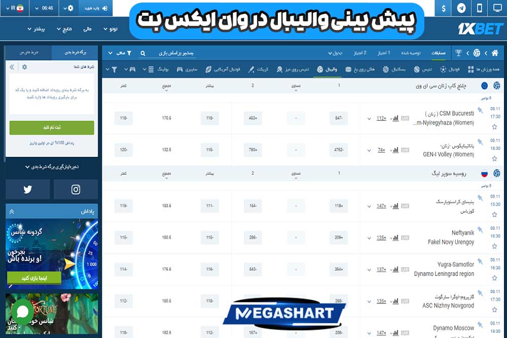 پیش بینی والیبال در وان ایکس بت